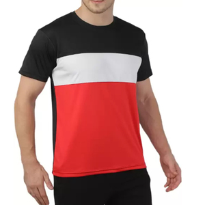 T-shirts pour hommes de haute qualité, personnalisés, anti-boulochage, col rond, manches courtes, coupe ample, formels, 100% coton, bicolores, avec impression de lettres - Product Image 3