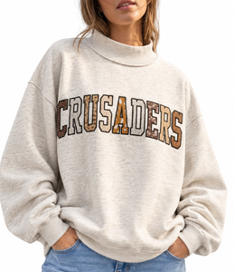 Sudadera con Cuello Alto Personalizada al por Mayor para Mujer, Sudadera Universitaria con Apliques Bordados, Ropa de Invierno de Algodón y Felpa - Product Image 5