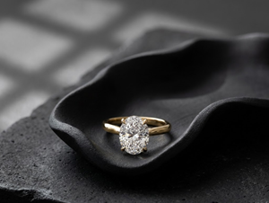 Anillo de Diamantes Ovalado de Alta Calidad, Chapado en Oro de 18K y 14K, Anillo de Compromiso con Diamantes CVD para Mujer, Anillo de Compromiso Moderno - Product Image 1
