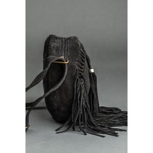 Vente en gros de sac à bandoulière en cuir de daim pour femmes Bohème vintage à la mode Cowgirl Zip Circle Fringe Portable pour l'hiver et l'automne - Product Image 4