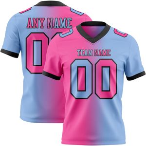 เสื้อฟุตบอลอเมริกันเยาวชน ผ้าโพลีเอสเตอร์ตาข่าย พิมพ์ลายทั่วตัว ปรับแต่งชื่อและหมายเลขผู้เล่นได้ ผลิตโดยโรงงาน OEM แห้งเร็ว - Product Image 3