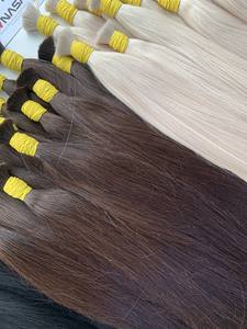 El mejor proveedor de Vietnam 100% Raw High Quality Vietnamese Natural Straight Bulk Hair Super Double Drawn Dyed Envío rápido - Product Image 4