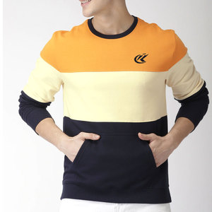 Wholesale Custom Logo Solid Winter Casual Cotton Blended Fleece Regular Fit Crew Neck <b>Pullover</b> <b>Men</b> Sweatshirt - Product Image 1