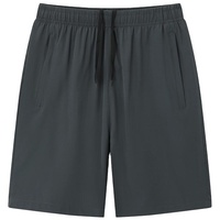 Shorts de sport personnalisés pour hommes en toile 100 % polyester, anti-plis, séchage rapide, respirants, en jersey tricoté, taille mi-haute, décontractés, avec décoration en dentelle
