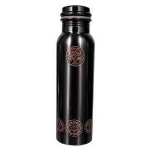 Pure Copper <b>Water</b> <b>Bottle</b> Gift Set with 2 Copper Glasses Hammered Wave Pattern Ayurvedic Drinkware Copper Flask Tumbler Combo - Product Image 5