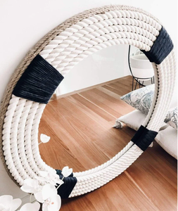 Miroir mural vintage en corde marine, fait main, pour salle de bain, décoration nautique pour la maison, la douche et les intérieurs côtiers - Product Image 5