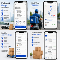 Développement d'applications mobiles pour services de ramassage et livraison fiables, Mises à jour en temps réel, Gestion des coursiers, Prise en charge multilingue, Connectivité Internet