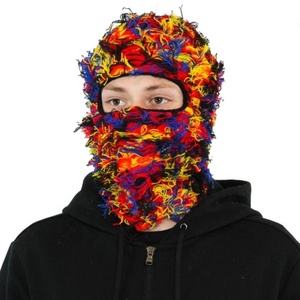 Good Quality Grassy Winter Knitted Balaclava Ski Mask One Hole Full Face Cover Distressed Style - Product Image 1
