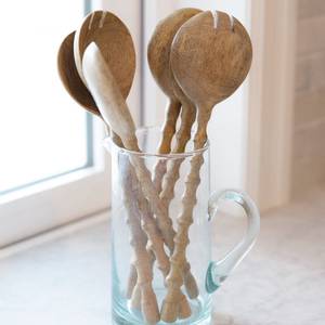 Ustensiles de cuisine écologiques faits à la main, tendance, très vendus, cuillères en bois naturel, article indispensable - Product Image 4