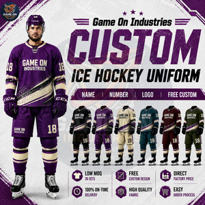 OEM Wholesale Rate Manufacturer Custom Sublimated Ice Hockey Uniform Sets New Trendy Professional Team Jersey and Pants - Product Image 2