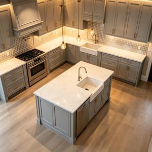 Armoires de cuisine modernes portables en bois de qualité à prix raisonnable, style Shaker fin - Product Image 2