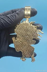 Colgante Unisex Chapado en Oro con Diseño de Garra de Dragón y Diamante Moissanita de Plata 925, Estilo Hip Hop, para Joyería de Fiesta - Product Image 2