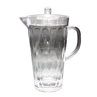 Pichet et carafe en plastique acrylique Venus Design, capacité de 2340 ml avec couvercle, pour servir des boissons