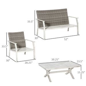 Set di Mobili da Giardino in Rattan per Esterni, Inossidabili e Indifetti, per Patio e Cortile, Non Supporta Resi o Cambi - Product Image 2