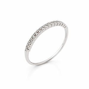 925 <b>Sterling</b> <b>Silver</b> Womens Full <b>Eternity</b> Band <b>Ring</b> with Round Cut Cubic Zirconia Classic Minimalist Style High Polish Finish Wed - Product Image 2