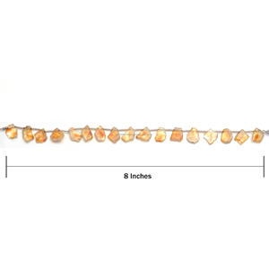 Citrine naturelle bio en forme de tranche lisse 8 pouces 6x9 à 13x18mm perles brin de pierres précieuses pour la meilleure fabrication de bijoux matériau de pierre utilisé - Product Image 3