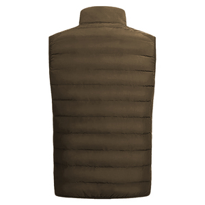 Chaleco Acolchado Brillante Sin Mangas para Invierno, MOQ Bajo, con Logotipo Personalizado, Chalecos de Burbuja para Hombre con Cuello Alto - Product Image 1