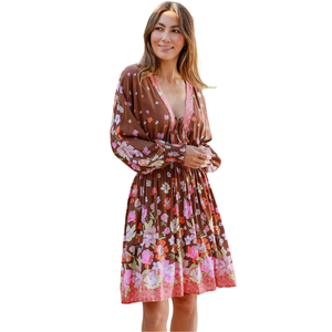 Mini Vestido Estampado Floral para Mujer, Ligero, Ropa de Verano - Product Image 3