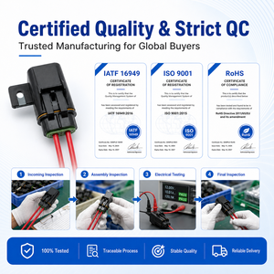 Индивидуальный OEM/ODM водонепроницаемый блок предохранителей с электронным жгутом проводов для автомобилей и промышленного применения, кабельная сборка 5А-40А 12В 24В DC - Product Image 3