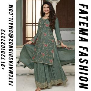 คอลเลคชั่นชุดสาหรี่แบบอินเดีย-ปากีสถาน ผ้าวิสโคสชีนน์ลายแจ็คการ์ด สวยงามสำหรับงานแต่งงาน ปี 2024 แฟตีมา แฟชั่น รุ่น Heavy Blooming - Product Image 2