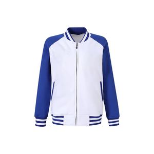 เสื้อแจ็คเก็ตวาร์ซิตี้สีน้ำเงินรอยัลทูโทน ZPB - เสื้อแจ็คเก็ตวาร์ซิตี้สไตล์กรีกสำหรับผู้หญิง พรีเมียม ตกแต่งด้วยตัวอักษรเชนิลล์  สำหรับสุภาพสตรีที่มีรสนิยม - Product Image 1