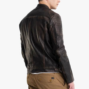 Chaqueta de Cuero de Carreras Flame Racing de Manga Larga, Chaqueta de Cuero Storm Chaser Lightning Strike con Logotipo Personalizado Impreso - Product Image 3