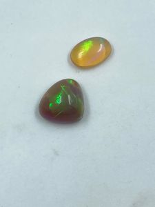 Genuine Natural <b>Fire</b> Opal Gemstone Trillion And Oval Cut 1.96Carat Loose <b>Stone</b> 2Pcs For Jewelry Making - Product Image 6