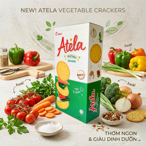 Galletas Saludables de Vegetales Deliciosas – Bocaditos Crujientes Llenos de Beneficios Naturales – Galletas de Vegetales Atela 150g (Oferta de Muestras Gratis) - Product Image 1
