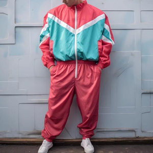 Wholesale Custom Logo Pullover <b>Jacket</b> & <b>Men</b>’s Tracksuit Set Blank Windbreaker Nylon 2-Piece <b>Track</b> Suit <b>for</b> <b>Men</b> - Product Image 4