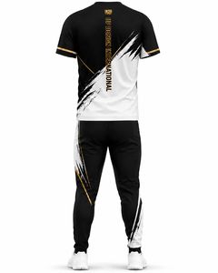 Conjunto Deportivo Personalizado de Camiseta y Pantalones Deportivos de Poliéster Sublimado para Hombre, Ropa Deportiva para Entrenamiento, Gimnasio, Running, Casual, OEM, ODM - Product Image 2