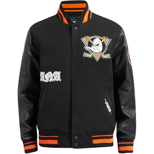 Chaqueta Bomber Universitaria Premium Personalizada, Chaqueta Universitaria Letterman, Ropa Urbana, Ropa de Equipo, Mezcla de Lana, Parches Bordados OEM, Venta al por Mayor - Product Image 4
