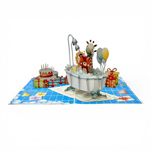 ของขวัญขายดีที่สุด การ์ดป๊อปอัพงานเลี้ยงวันเกิด การ์ดอวยพร 3 มิติ ทำมือจากกระดาษ การ์ดป๊อปอัพยอดนิยม ดีไซน์สั่งทำได้สำหรับวันเกิด - Product Image 3