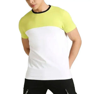 เสื้อยืดแขนสั้นลำลองผู้ชาย พิมพ์ลายตามสั่ง ผ้าเจอร์ซีย์คอตตอน 100% ดีไซน์ย้อมสีพื้น - Product Image 1