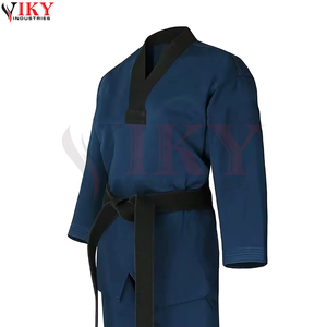 Uniforme de Taekwondo Personalizado de Dos Tonos Azul y Negro, Duradero, para Competición, con Marca Personalizada, Transpirable - Product Image 2