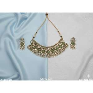 Ensemble de colliers traditionnels pour occasions festives, bijoux ethniques indiens pour mariée, design élégant et remarquable, accessoires de mode pour mariage et fête - Product Image 1