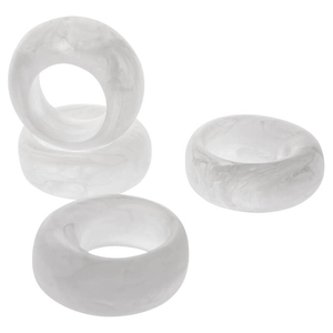 Anillo de Servilleta de Resina Epoxi, Decoración de Mesa, Anillo de Servilleta de Resina Blanca, Anillo de Servilleta de Resina Circular Más Vendido - Product Image 1