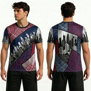 Camiseta Deportiva de Poliéster Sublimado, Estilo Urbano, Duradera, de Secado Rápido, Transpirable, para Deportes de Alto Rendimiento - Product Image 4