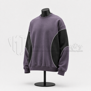Sudadera Personalizada para Hombre, Cuello Redondo, Bloques de Color, Manga Larga, Estilo Casual, Ropa Urbana - Product Image 3