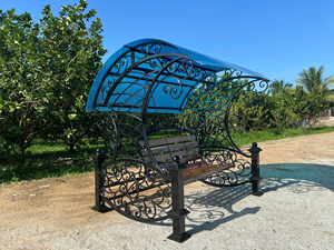 Vietnam Manufactured Contemporary Decorative Metal 3-Seater <b>Swing</b> Chair Outdoor Furniture <b>for</b> Hospital Hotel Park & School Use - Product Image 5