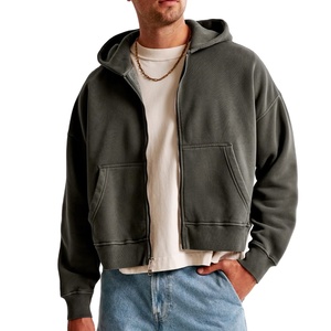 Fabricant de sweats à capuche surdimensionnés de luxe, veste à capuche zippée intégrale en molleton épais personnalisée pour hommes et femmes - Product Image 1