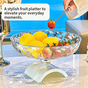Plateau à collation en plastique PET, best-seller, base antidérapante empêchant les objets de rouler, pour comptoir de cuisine, organisateur moderne et élégant - Product Image 2