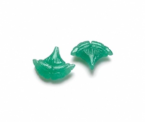 Venta al por Mayor de Piedras Preciosas Sueltas de Jade Verde Natural Talladas en Forma de Hoja de Ginkgo para Pedidos de Joyería al por Mayor - Product Image 3