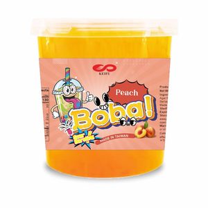 Perlas de Boba con Sabor a Melocotón Tangy de KEI FU, Listas para Comer, Perlas con Sabor Jugoso para Bebidas Refrescantes de Frutas - Product Image 1
