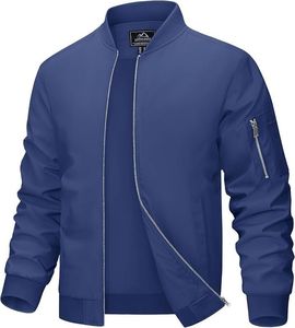 Chaqueta Bomber Ecológica Color Borgoña para Hombre, Cuello Alto con Cierre de Cremallera, Prenda Exterior Informal de Corte Regular y Color Sólido - Product Image 3