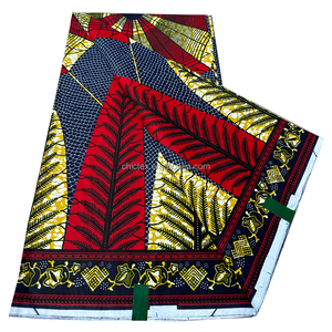 100% nueva tela de algodón con estampado de cera africana, tela Holldan peinada de cera <span class=keywords><strong>Real</strong></span> para textiles para el hogar, retardante de llama para niños y niñas - Product Image 3