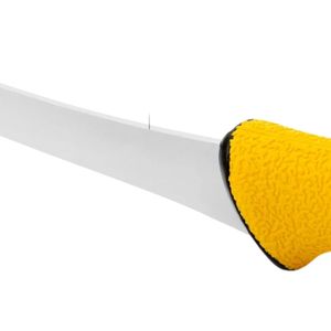 Couteaux à désosser jaunes avec lame courbée, collier noir et extrémité de manche arrondie pour la préparation de la volaille et le travail de la viande - Product Image 5