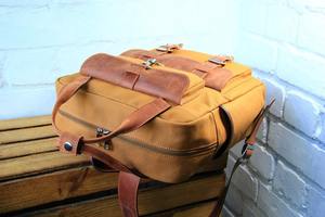 Leather <b>Canvas</b> Backpack Modern <b>Canvas</b> Travel <b>Laptop</b> <b>Bag</b> Wholesale OEM Factory Direct LCB-0080 - Product Image 5