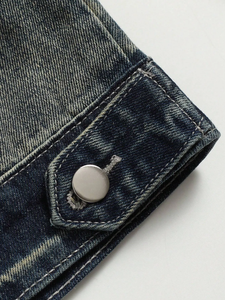 Vente directe usine, vente en gros, conception de logo personnalisé, veste en jean vintage de haute qualité pour homme, idéale pour l'hiver, disponible en version vintage - Product Image 2