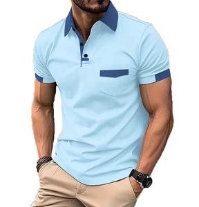 100% algodón de manga corta antiarrugas camisetas de hombre Polo 100% algodón orgánico hombres polos con logotipo bordado transpirable - Product Image 6