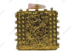 Bolso de mano artesanal de nácar con marco de latón texturizado dorado e incrustaciones de concha natural, bolso de noche de lujo, regalo para ella. - Product Image 3